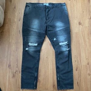 Black skinny jeans size 42 men’s Balmain style